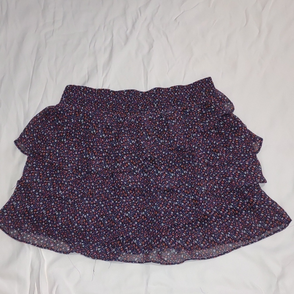 American Eagle Ruffled Floral Mini Skirt Size L